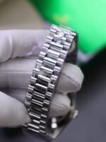 Rolex Day-Date 904L Steel Meteorite Dial Baguette Diamond 40mm Super Clone - 图片 10