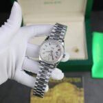 Rolex Day-Date 904L Steel Rainbow Pave Diamond Dial 40mm Super Clone
