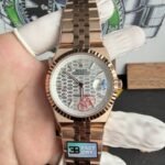 Rolex Land-Dweller 127335 Rose Gold White Honeycomb-Motif Dial 40mm Super Clone