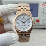 Rolex Land-Dweller 127235 Rose Gold White Honeycomb-Motif Dial 36mm Super Clone