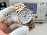 Rolex Land-Dweller 127235 Rose Gold White Honeycomb-Motif Dial 36mm Super Clone - 图片 2