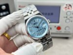Rolex Land-Dweller 127236 Ice-Blue Honeycomb-Motif Dial 36mm Super Clone - 图片 2