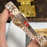 Rolex Land-Dweller 127235 Rose Gold White Honeycomb-Motif Dial 36mm Replica - 图片 3