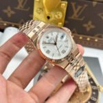 Rolex Land-Dweller 127235 Rose Gold White Honeycomb-Motif Dial 36mm Replica - 图片 2