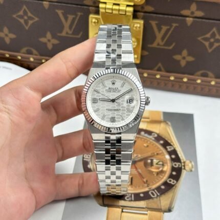 Rolex Land-Dweller 127334 904L Steel White Honeycomb-Motif Dial 40mm Replica