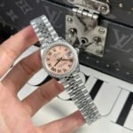 Rolex Datejust 316L Steel Pink Roman Dial Bezel Diamonds 31mm Jub THBF Replica - 图片 2