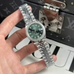 Rolex Datejust 316L Steel Green Dial CZ Diamonds 31mm Jub THBF Replica - 图片 2