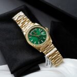 Rolex Day-Date YG Plated Green Dial CZ Diamonds 36mm Super Clone - 图片 2