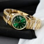 Rolex Day-Date YG Plated Green Dial CZ Diamonds 36mm Super Clone - 图片 3