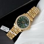 Rolex Day-Date YG Plated Green Dial With Diamonds 36mm Super Clone - 图片 2
