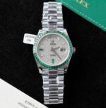 Rolex Day-Date 904L Steel Diamond Dial Baguette Diamond 40mm Super Clone - 图片 2