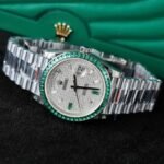 Rolex Day-Date 904L Steel Diamond Dial Baguette Diamond 40mm Super Clone - 图片 3