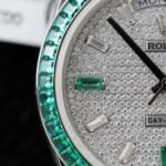 Rolex Day-Date 904L Steel Diamond Dial Baguette Diamond 40mm Super Clone - 图片 5