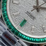 Rolex Day-Date 904L Steel Diamond Dial Baguette Diamond 40mm Super Clone - 图片 6