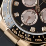 Rolex Daytona 126515 RG Plated Black Dial CZ Diamonds 40mm Oysterflex Super Clone - 图片 5