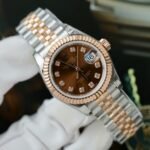 Rolex Lady-Datejust 279171-0011 SS/RG Plated Chocolate Dial CZ Diamonds 28mm Jub AAA Replica - 图片 2