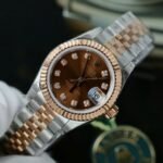 Rolex Lady-Datejust 279171-0011 SS/RG Plated Chocolate Dial CZ Diamonds 28mm Jub AAA Replica - 图片 3