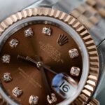 Rolex Lady-Datejust 279171-0011 SS/RG Plated Chocolate Dial CZ Diamonds 28mm Jub AAA Replica - 图片 6