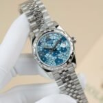 Rolex Datejust 278344 316L Steel Flower Blue Dial CZ Diamonds 31mm Jub AAA Replica