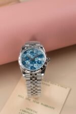 Rolex Datejust 278344 316L Steel Flower Blue Dial CZ Diamonds 31mm Jub AAA Replica - 图片 4