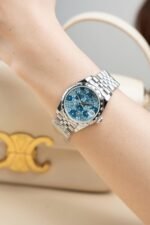 Rolex Datejust 278344 316L Steel Flower Blue Dial CZ Diamonds 31mm Jub AAA Replica - 图片 7