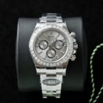 Rolex Daytona 126500 904L Steel Silver Dial With Diamonds 40mm Oyster Super Clone