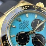 Rolex Daytona 126518LN Alcaraz YG Plated Turquoise Blue Dial 40mm Oysterflex Super Clone - 图片 6