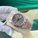 Rolex Datejust 126331 SS/RG Plated Fluted Grey Dial 41mm Jub Super Clone - 图片 3