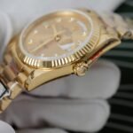 Rolex Day-Date 128238 YG Plated Champagne Dial CZ Diamonds 36mm Super Clone - 图片 7