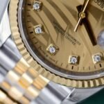 Rolex Datejust 126233 SS/YG Plated Gold Palm Dial CZ Diamonds 36mm Jub Super Clone - 图片 6