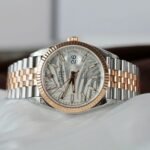 Rolex Datejust 126231 SS/RG Plated Silver Palm Dial 36mm Jub Super Clone - 图片 4