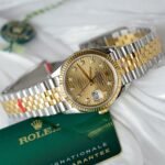Rolex Datejust 126231 SS/YG Plated Champagne Motif Dial CZ Diamonds 36mm Jub Super Clone - 图片 3