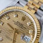 Rolex Datejust 126231 SS/YG Plated Champagne Motif Dial CZ Diamonds 36mm Jub Super Clone - 图片 5