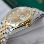 Rolex Datejust 126231 SS/YG Plated Champagne Motif Dial CZ Diamonds 36mm Jub Super Clone - 图片 7