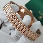 Rolex Day-Date RG Plated Green Dial Baguette Diamond 40mm Super Clone - 图片 10
