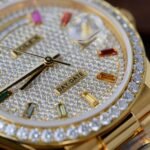Rolex Day-Date YG Plated Paved-Rainbow Diamond Dial 36mm Super Clone - 图片 6