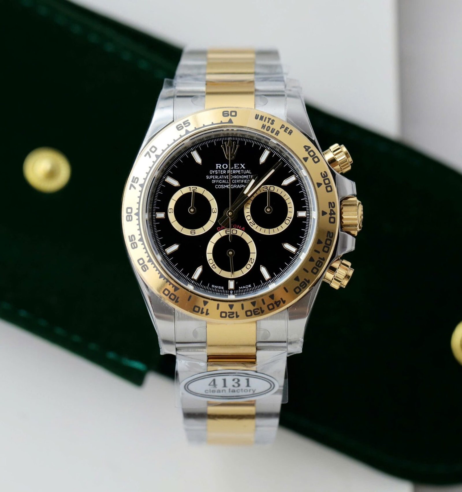1750589549-592.jpg Rolex Daytona 126503 SS/YG Plated Black Dial 40mm Oyster Super Clone - 图片 1
