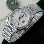 Rolex Day-Date 904L Steel MOP Dial CZ Diamonds 36mm Super Clone - 图片 3