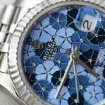 Rolex Datejust 316L Steel Flower Blue Dial CZ Diamonds 31mm Jub THBF Replica - 图片 5