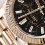 Rolex Day-Date RG Plated Eisenkiesel Dial CZ Diamonds 36mm Super Clone - 图片 4