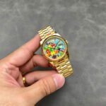 Rolex Day-Date 128238 YG Plated Puzzle Motif Dial 36mm Super Clone