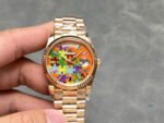 Rolex Day-Date 128235 RG Plated Puzzle Motif Dial 36mm Super Clone - 图片 2