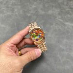 Rolex Day-Date 128235 RG Plated Puzzle Motif Dial 36mm Super Clone