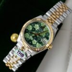Rolex Datejust SS/YG Plated Flower Green Dial CZ Diamonds 31mm Jub Super Clone - 图片 2