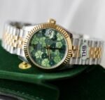 Rolex Datejust SS/YG Plated Flower Green Dial CZ Diamonds 31mm Jub Super Clone - 图片 3