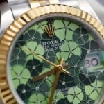 Rolex Datejust SS/YG Plated Flower Green Dial CZ Diamonds 31mm Jub Super Clone - 图片 5