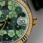 Rolex Datejust SS/YG Plated Flower Green Dial CZ Diamonds 31mm Jub Super Clone - 图片 6