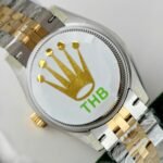 Rolex Datejust SS/YG Plated Flower Green Dial CZ Diamonds 31mm Jub Super Clone - 图片 8