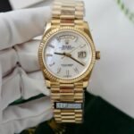 Rolex Day-Date YG Plated MOP Dial CZ Diamonds 36mm Super Clone