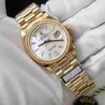 Rolex Day-Date YG Plated MOP Dial CZ Diamonds 36mm Super Clone - 图片 2